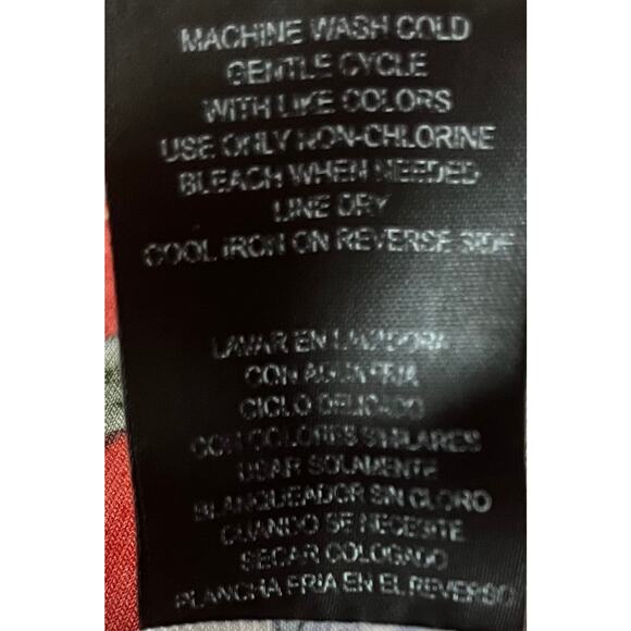 MADISON LEIGH BELOW KNEE/MIDI TUNIC DRESS, WOMENS, 3X, RED - BLUE YELLOW FLORAL - Picture 10 of 10